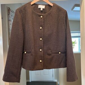 Collarless Tweed Lady Jacket